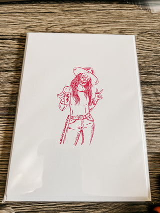 ✌🏻Outlaw Cowgirl ⚡️ Notecards