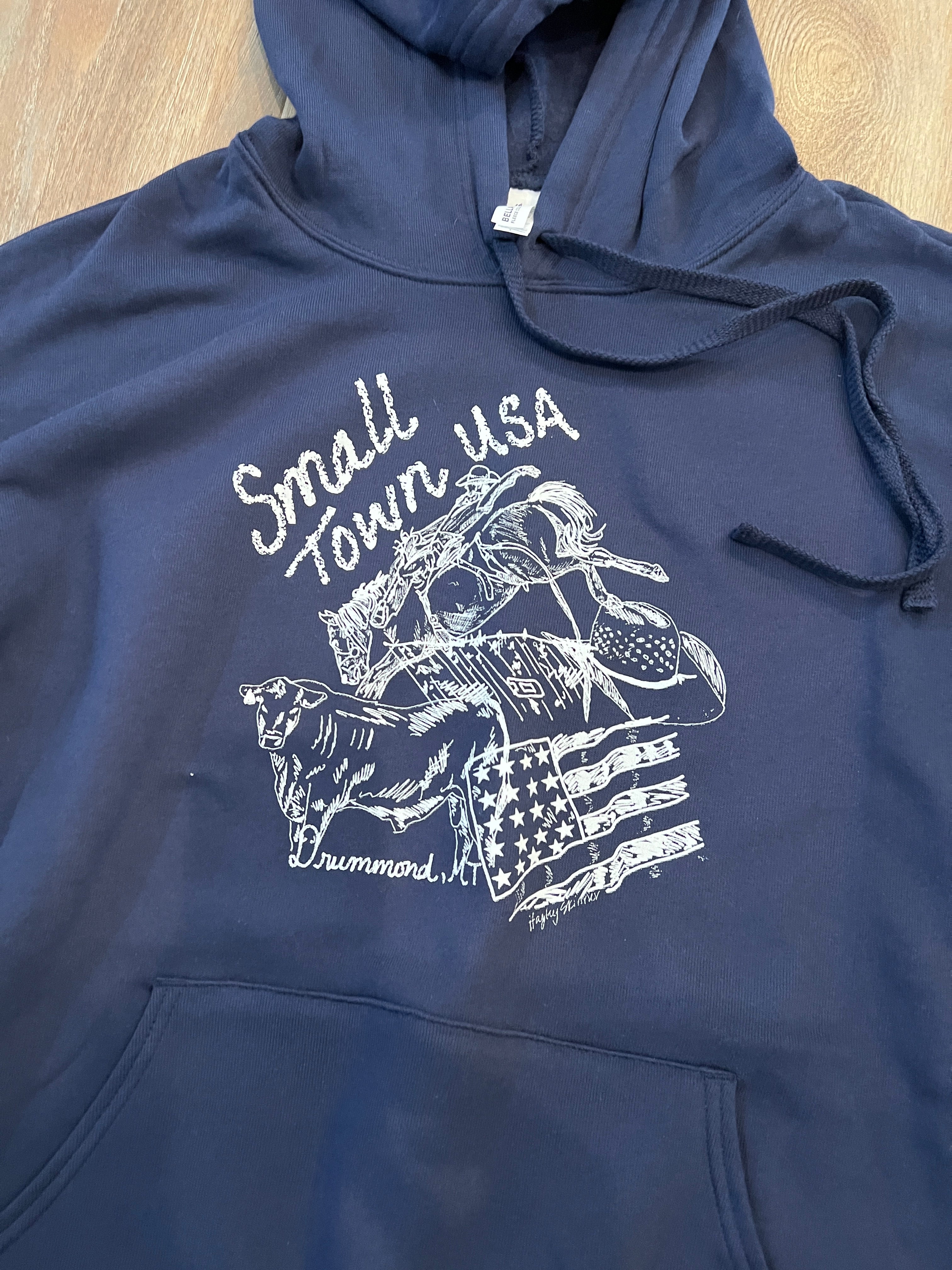 Small Town USA Navy Hoodie