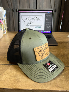 406 Leather Patch Hat